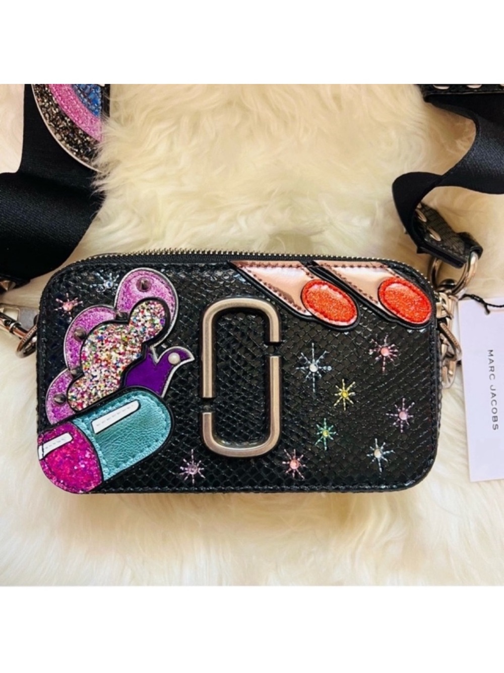 New Limited Edition Marc Jacobs Embellished Snapshot “Pill” Crossbody Camera Bag - Picture 8 of 15